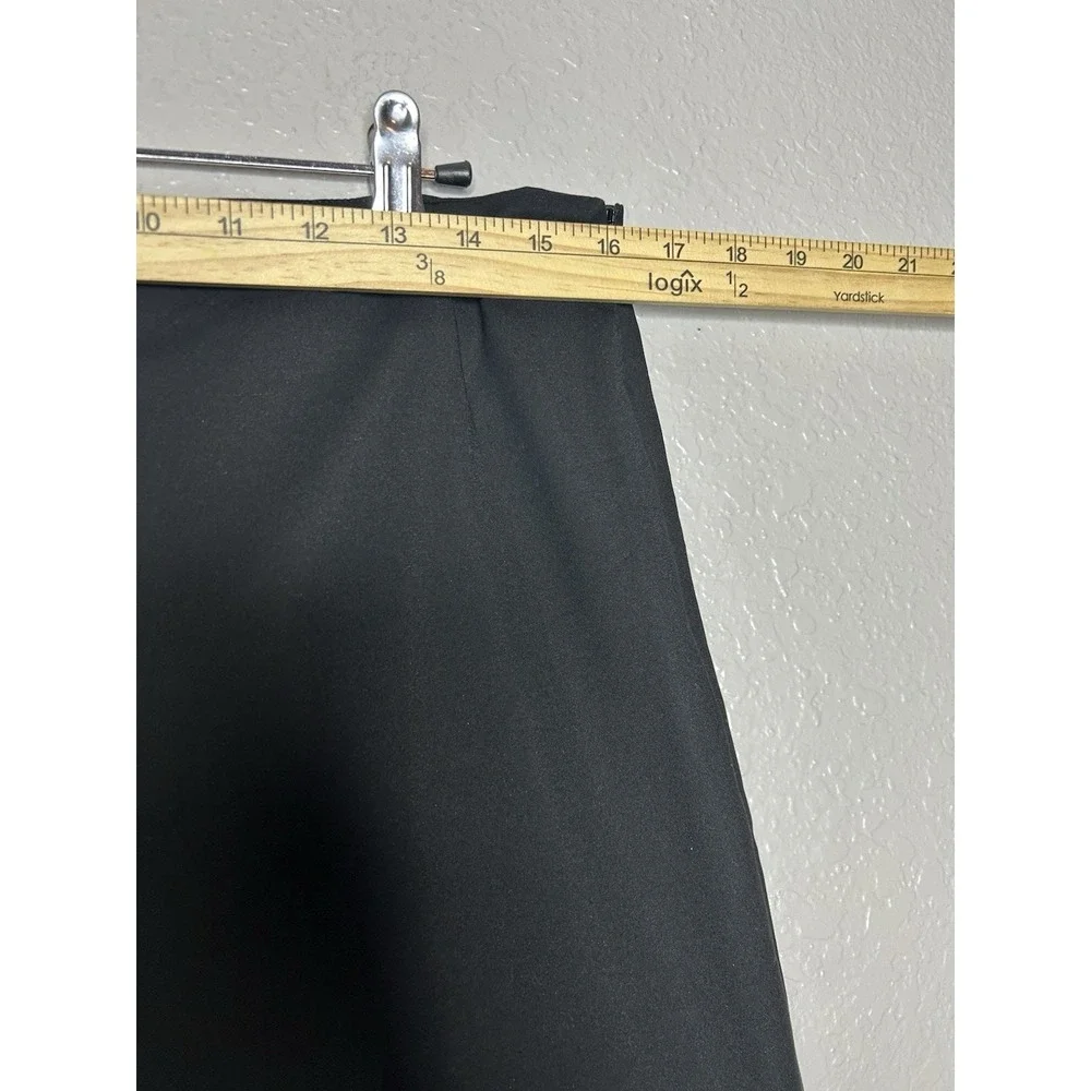 PEARL By Lela Rose Black Side Zip Cropped Office Career Pants Size 12